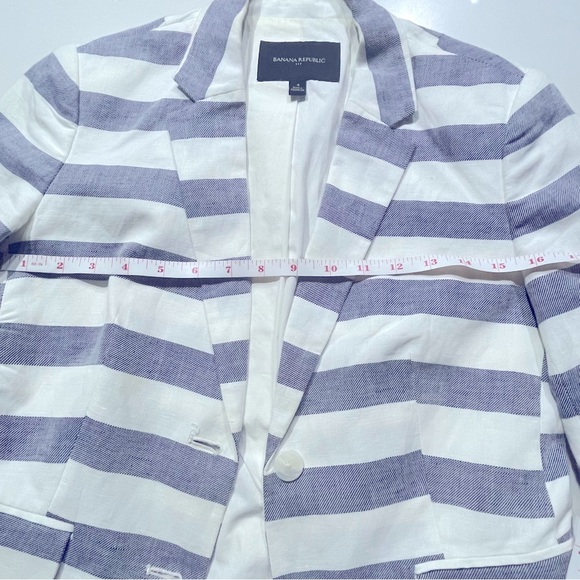 🌸3 for $30 Banana Republic Blazer stripes Nautical style size M - Picture 14 of 17